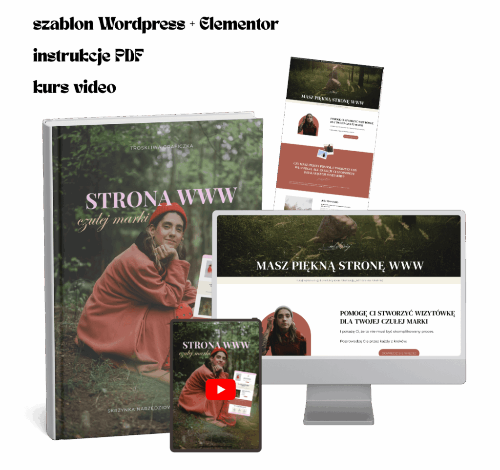 Strona www szablon troskliwa graficzka kurs